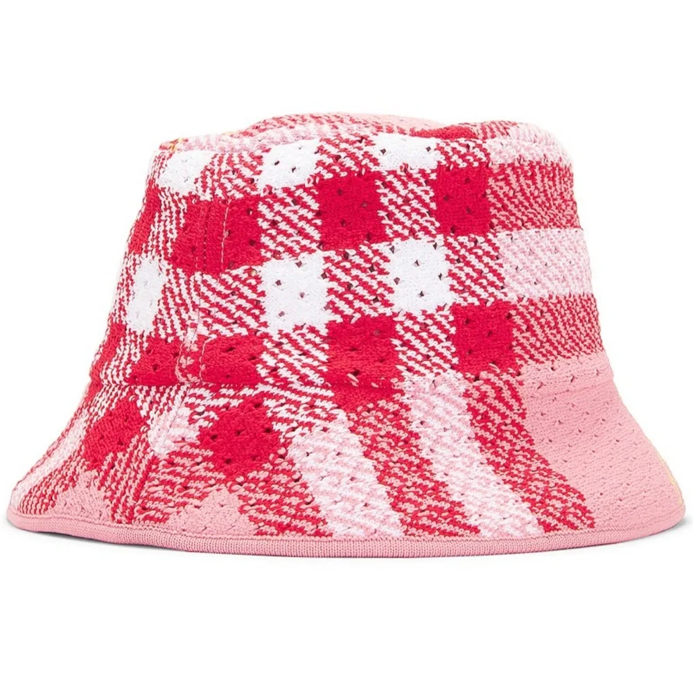 Burberry Pink and White Plaid Knit Hat - Picture 8 of 8